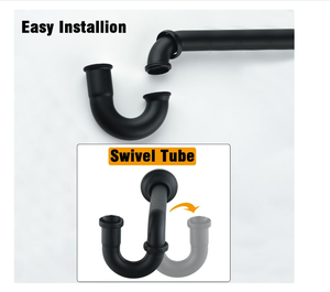 <span class=keywords><strong>ราคา</strong></span>โรงงาน ท่อน้ำทิ้งรูปตัวยูสำหรับอ่างล้างหน้าในห้องน้ำ ขนาด 1-1/4 <span class=keywords><strong>นิ้ว</strong></span> สีดำด้าน พร้อมท่อต่อแบบข้อต่อเลื่อน ปรับความสูงได้ รับผลิตแบบ OEM - Product Image 3