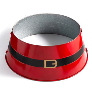 Collar de Árbol de Navidad de Metal Rojo Personalizable, Falda para Árbol de Navidad, Anillo o Base para Árbol de Navidad - Product Image 3