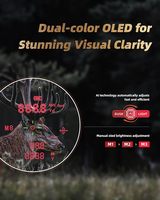 Télémètre laser longue portée 2000 YDS pour le golf et la chasse, avec écran rouge et noir, accessoire d'outil électrique pour télémètre OLED