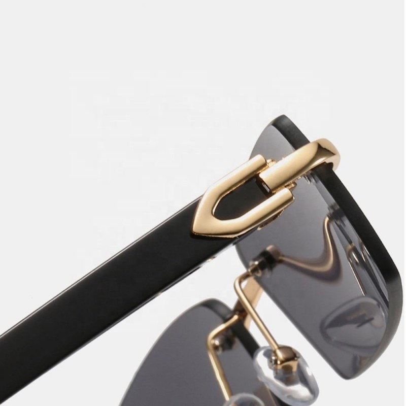 rimless eyeglass frame