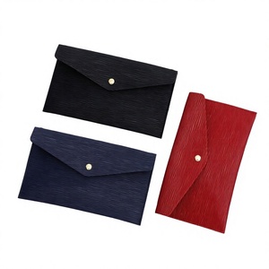 กระเป๋าใส่เงินหนัง Saffiano Epi 16 สี ขายดีที่สุด ขนาด A6 พร้อมสายคล้องมือ สำหรับจัดการงบประมาณ - Product Image 5
