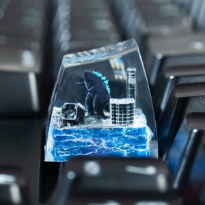 MINI PLANET Capuchons de touches créatifs en résine imprimés en 3D personnalisés pour les commutateurs MX Clavier mécanique Thème de <span class=keywords><strong>destruction</strong></span> urbaine fait à <span class=keywords><strong>la</strong></span> main - Product Image 5