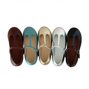 Zapatos <span class=keywords><strong>de</strong></span> Cuero con Velcro para Niña, Estilo Princesa, Plateados, para Baile, Primavera, Todas las Temporadas, <span class=keywords><strong>de</strong></span> Una Sola Capa, Estilo Preppy - Product Image 1