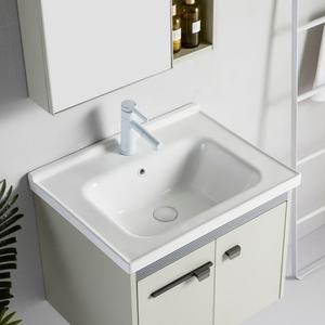 Juego de gabinete de lavabo de baño de tocador de pared de nuevo diseño <span class=keywords><strong>con</strong></span> <span class=keywords><strong>espejo</strong></span> de maquillaje <span class=keywords><strong>con</strong></span> <span class=keywords><strong>luz</strong></span> Led - Product Image 4