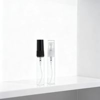 En stock – Petits flacons de parfum vides en verre de 5 ml avec vaporisateur pompe et couvercles en plastique – Approvisionnement direct usine