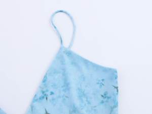 ZADE2025 femmes nouvelle mode haut décontracté Style formel maille de soie <span class=keywords><strong>gilet</strong></span> asymétrique avec impression décorative en couches tempérament Simple - Product Image 4