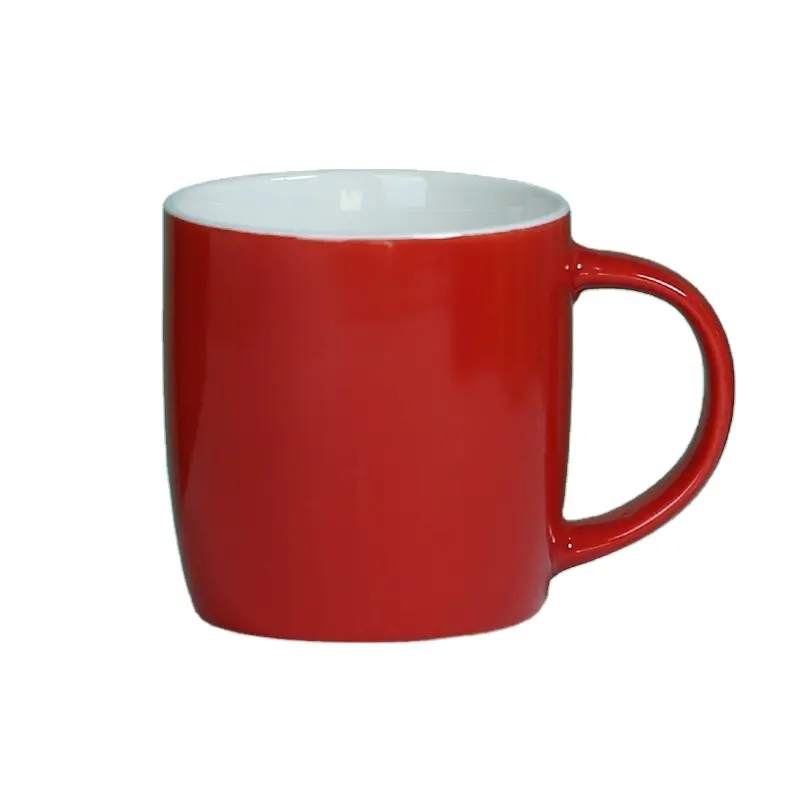 Wholesale Custom Nordic 12oz Red Black Navy Blue Pink White Color Mug Ceramic Coffee Mug