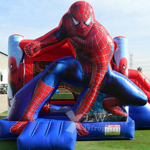 Casa <span class=keywords><strong>de</strong></span> rebote inflable <span class=keywords><strong>de</strong></span> PVC comercial <span class=keywords><strong>Spiderman</strong></span> Moonwalk Jumping Castle con tobogán incluye soplador-Gorila al aire libre para la venta - Product Image 2