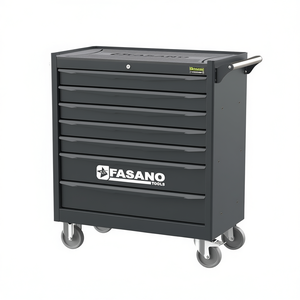 Fasano Tools 7 Drawer Rolling Tool Cabinet Steel Heavy Duty Garage <b>Workshop</b> <b>Storage</b> Organizer with Lock and Casters - Product Image 2