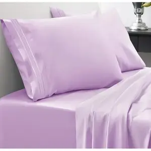 Parure de lit 10 pièces en microfibre, 2000 fils, taille King, design uni, antibactérienne, pour la maison - Product Image 5