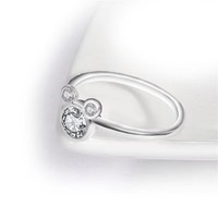Ensemble de bijoux pour femmes, collier, boucles d'oreilles et bague Mickey, cristaux CZ de qualité supérieure AAA+, taille réglable