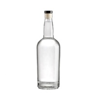 Whisky écossais d'Angleterre, bouteille en verre cristal transparent 700 ml avec anneau de tirage et marquage à chaud