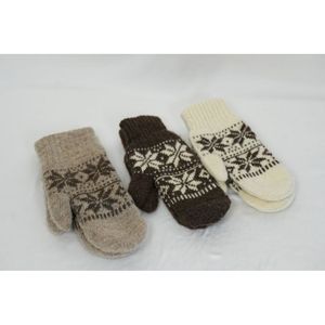 ผู้ผลิตถุงมือไหมพรมฤดูหนาวแบบขายส่งจากมองโกเลีย รับผลิตแบบ OEM และ ODM ถุงมือขนแกะแท้ 100% สำหรับเด็ก สีเบจธรรมชาติผสมสีน้ำตาลเข้ม - Product Image 1