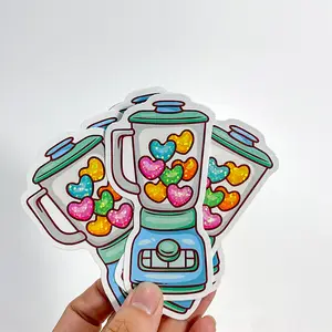 Printed See Through Stickers Custom Logo Adhesive Make Eco Laser Hologram Sticker Holographic Vinyl Sticker Printing