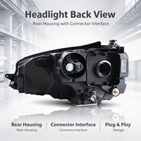 Phare LED DRL double U pour VW Golf 7 MK7 2014-2017, clignotant séquentiel, projecteur avant, mise à niveau pour modèles halogènes