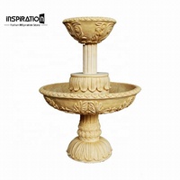 Fontaine décorative en pierre artificielle pour jardin, petite fontaine d'eau de luxe pour hall d'hôtel