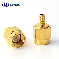 Adaptador Coaxial RF de Alta Precisión SMA Macho para Cable RG178, de Latón, para Microondas, Fácil Desmontaje