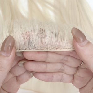 Extensiones de Cabello Humano Remy Ruso de Doble Trama Invisible, Atadas a Mano, de Calidad Europea Superior, Marca Ruikang, para Genius Weft - Product Image 1