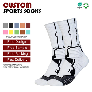 Calcetines de Baloncesto de Alta Calidad, Elite, con Base Gruesa de Toalla, Absorbentes de Sudor, Transpirables, Antideslizantes, de Media Caña, Talla Real - Product Image 1