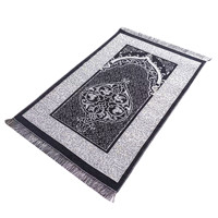Vintage Osmanischer Stil Chenille Jacquard Gebetsteppich Antikes Motiv Gewebter Muslimischer Teppich Ästhetischer Islamischer Anbetungsteppich
