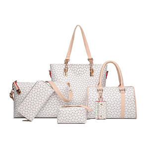 Vente en gros directe usine : Sac à grande capacité pour femme, sac en cuir imprimé pour femme, ensemble de 6 sacs à bandoulière, sac fourre-tout de créateur - Product Image 2