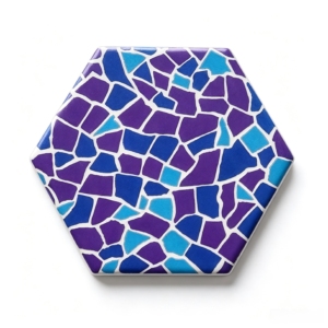 Lot <span class=keywords><strong>de</strong></span> sous-verres hexagonaux en céramique personnalisables par impression UV, motif mosaïque, absorbants et réutilisables, pour la maison (vente en gros) - Product Image 4