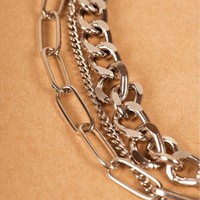 Collier pendentif croix gothique superposé en acier inoxydable, style Goth Emo Grunge, cadeau d'Halloween et de Noël pour femme