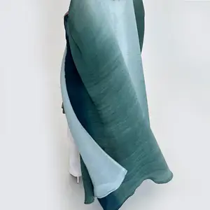 Miyake plisado gradiente mujer bata 2023 verano Turndown Bat cortavientos abrigos cuello cárdigan chaquetas Abaya - Product Image 6