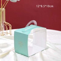 Vente en gros de pâte à modeler française mousse gâteau tranche boîte en papier dessert cuit fourre-tout à gâteau avec stratification mate pour chewing-gum et sushi