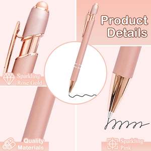 โลโก้ที่กําหนดเองปากกาลูกลื่นพร้อมปลายสไตลัส 2 ใน 1 ปากกาลูกลื่นสไตลัสปากกาลูกลื่นโลหะสําหรับหน้าจอสัมผัสสํานักงานโรงเรียน - Product Image 3