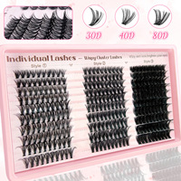 Valentijn Wimpers Diy Wimpers Voorgesneden Segment Zelf Enten Wimper Cluster Gemengde Lade Lash Extension Kit