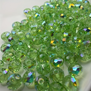<span class=keywords><strong>Perles</strong></span> en verre transparentes AB facettées en forme de rondelle, <span class=keywords><strong>perles</strong></span> intercalaires plates de 3, 4, 6, 8 mm pour bracelets et colliers DIY, vente en gros - Product Image 3