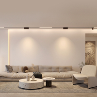 Système d'éclairage de plafond à rail magnétique blanc, éclairage LED moderne, projecteur sur rail, DC48V, encastré, salon, maison, 3 ans de garantie