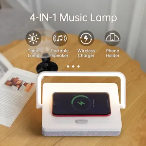 Lampe de bureau intelligente Bluetooth musique charge sans fil lampe de chevet chambre salon Bluetooth lampe de bureau