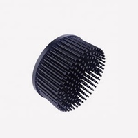 Radiateur cylindrique à extrusion haute puissance, dissipateur thermique LED, alliage d'aluminium 6063, surface peinte anodisée gris argent, pièces de machines