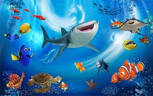 <span class=keywords><strong>Papier</strong></span> <span class=keywords><strong>peint</strong></span> mural en tissu de soie 3D moderne, imperméable et antistatique, motif monde sous-marin pour <span class=keywords><strong>aquarium</strong></span>, divertissement domestique - Product Image 5