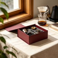 Emballage de luxe personnalisé, boîte-cadeau magnétique noire avec insert en satin, doublure en satin à l'intérieur