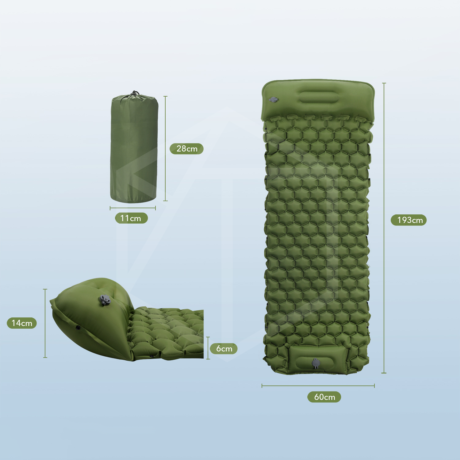 TPU 1.5kg Camping Single Self Inflating Mattress Lightest Backpacking Sleeping Pad
