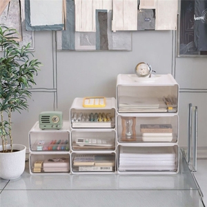 Tiroirs de rangement recyclables, organisateur de bureau, boîte de rangement multifonctionnelle pour cosmétiques, armoire, organisateur pour la maison et le bureau - Product Image 3