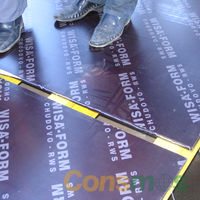 Contrachapado Ecológico Certificado E1 de 1220*2440 con Revestimiento de Película Negra para Encofrados de Construcción en Proyectos de Hormigón In Situ