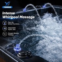 Spa de jardin rectangulaire sur mesure homologué CE pour 3 personnes avec baignoire, design autoportant, prix usine