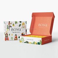 Boîte en carton ondulé recyclable personnalisée avec logo imprimé, finition de luxe brillante/mate, dorure à chaud et revêtement UV 4 couleurs
