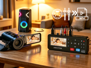 Convertisseur VHS vers numérique avec écran 3 pouces, machine de conversion vidéo vers DVD numérique avec télécommande, sortie HDMI en boucle - Product Image 3
