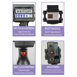 Высококачественный портативный струйный принтер Handjet 12.7 мм XP600 с быстрой сушкой чернил, сенсорным экраном, питанием от аккумулятора, для печати даты истечения срока годности на этикетках - Product Image 6