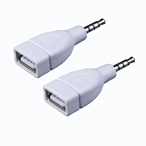 Car Audio 3.5mm Aux <b>To</b> <b>Usb</b> <b>Adapter</b> For Mobile Phone Single Head <b>Plug</b> In 5Cm Abs Material - Product Image 3