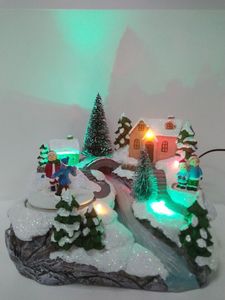 Casetta Natalizia, <span class=keywords><strong>Casa</strong></span> di Natale con Decorazioni LED, Accessori in Resina, <span class=keywords><strong>Regalo</strong></span> Artigianale in Resina, Decorazioni Natalizie - Product Image 2