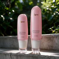 Flacon cosmétique rose personnalisé en direct d'usine, 30 ml, 50 ml, pour crème visage, emballage plastique roll-on, échantillon gratuit, marque privée