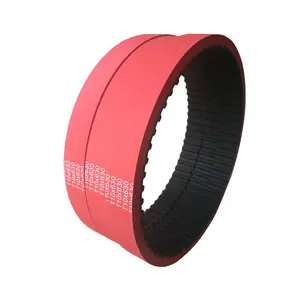 Red color rubber coated timing belt for Packing machine timing belt