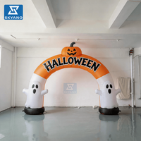 Arche gonflable sur le thème d'Halloween, entrée gonflable d'Halloween