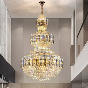 Luxury Crystal Chandelier Multi Head Round Led <b>Light</b> For Home Villa Living Room Hotel Project - Product Image 2